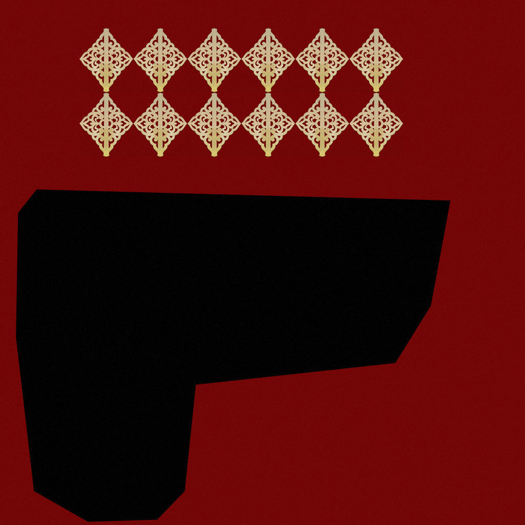 Mug Onaments Texture 3D model_2