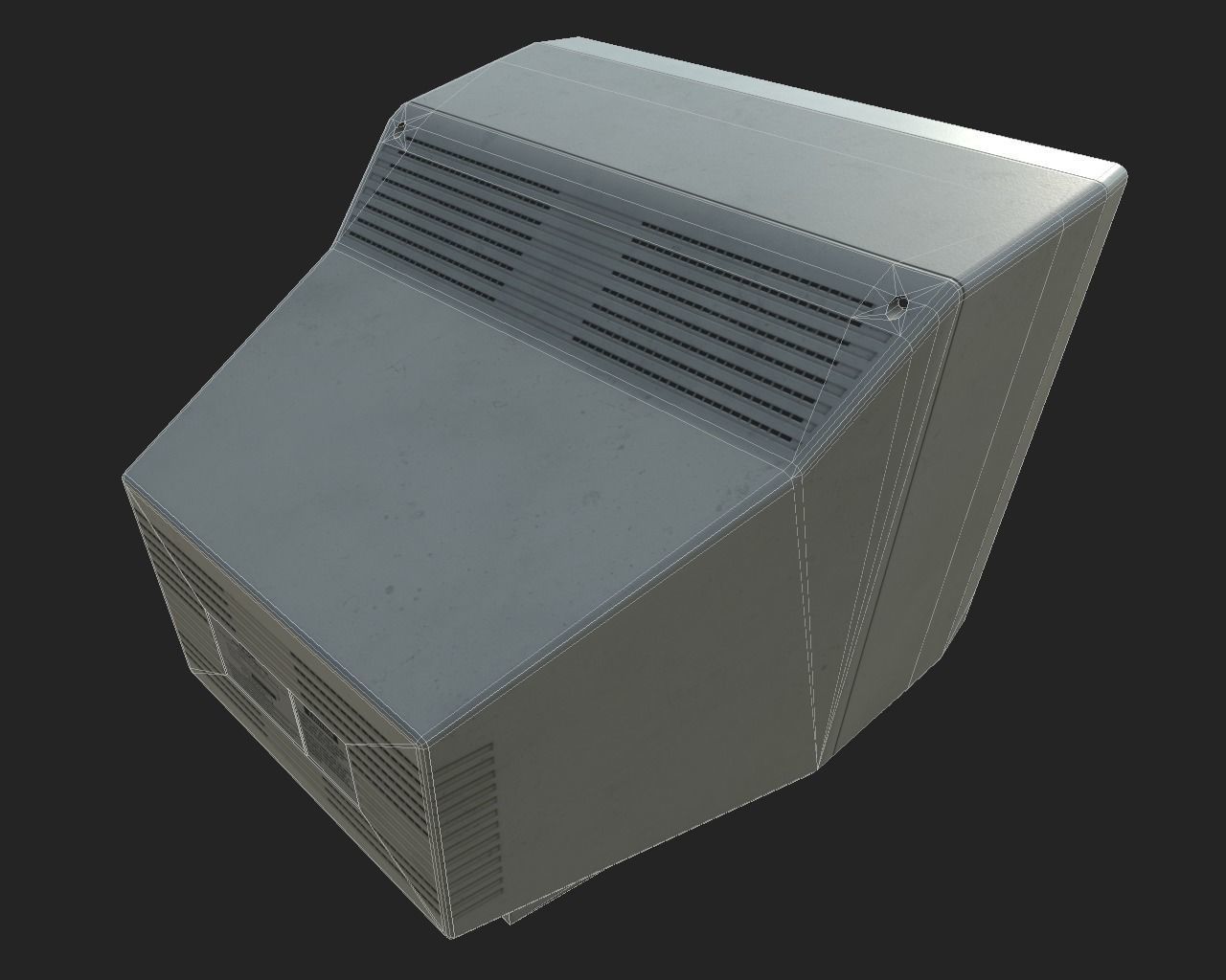 CRT Monitor Low-poly 3D model_6