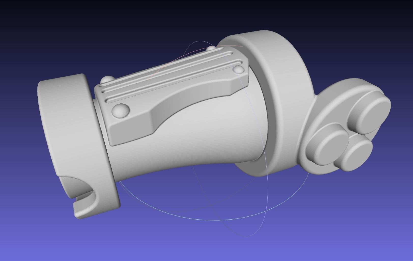 Street Fighter Cammy Gauntlet And Glove Back 3D print model_7