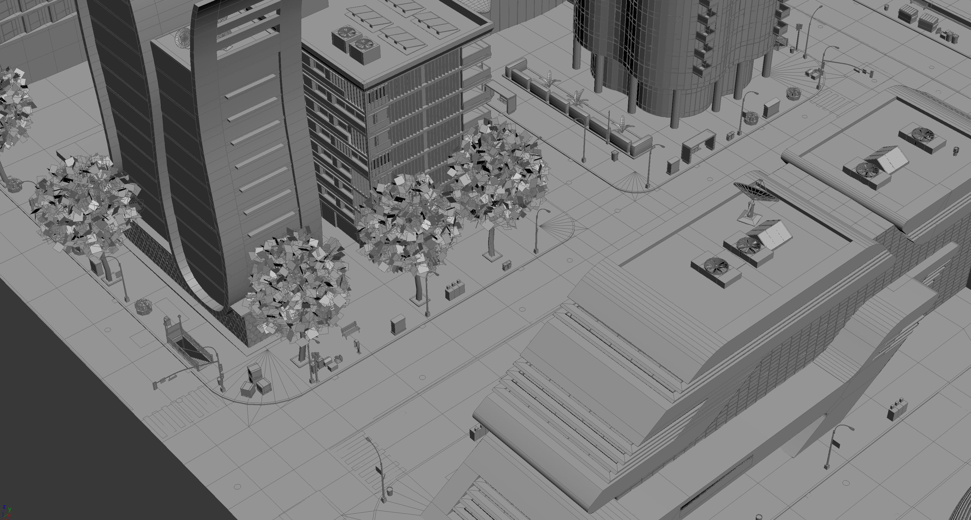 Park City 2 Low-poly 3D model_31