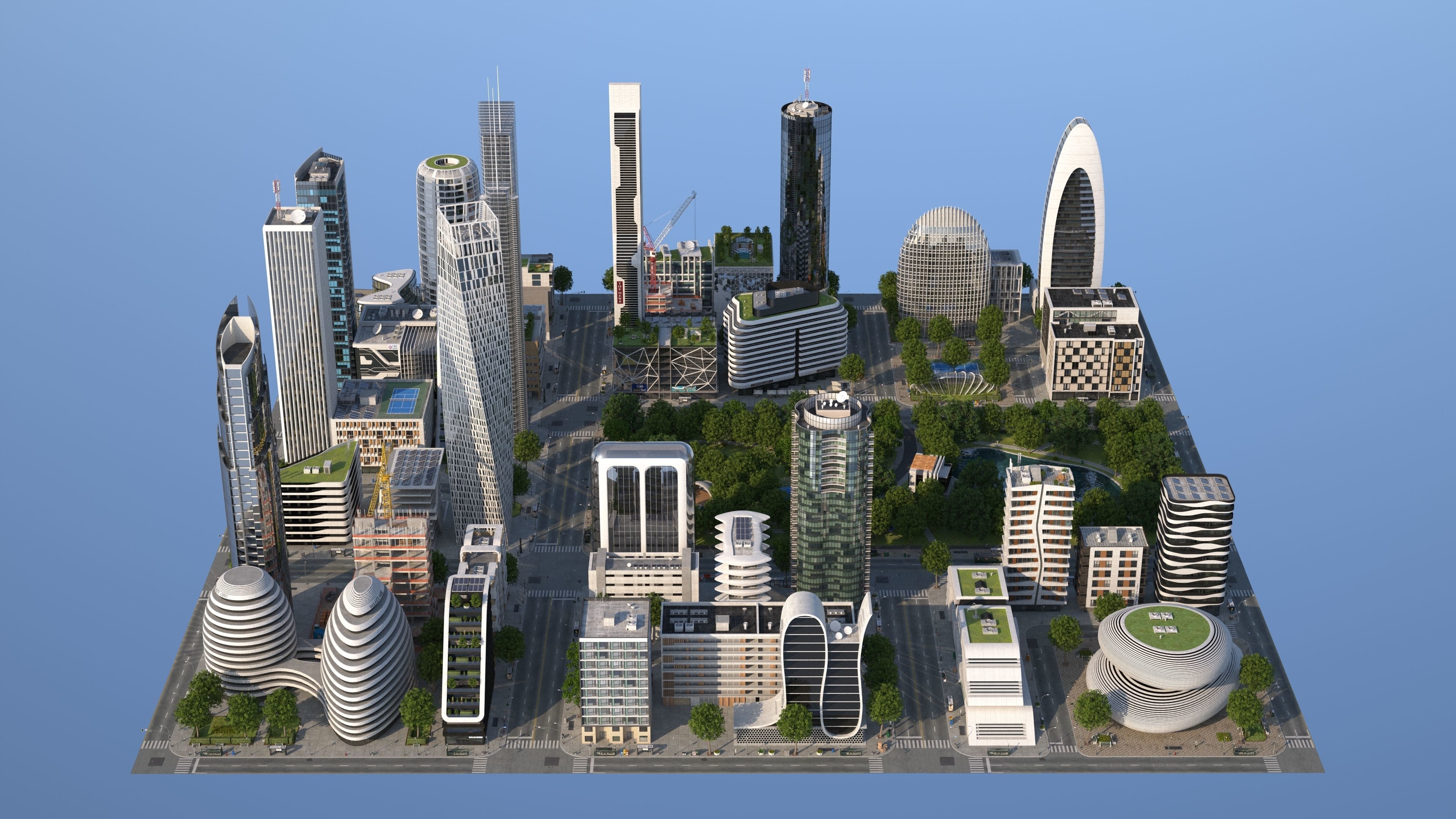 Park City 2 Low-poly 3D model_14