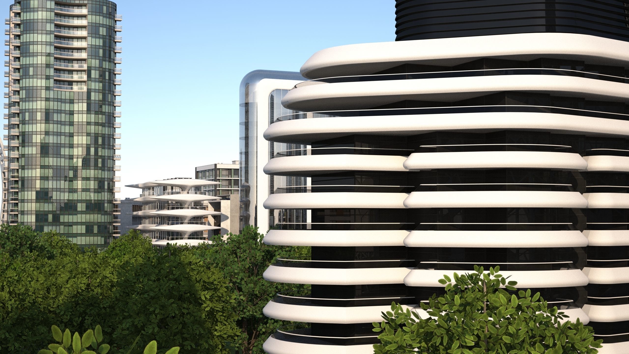 Park City 2 Low-poly 3D model_8