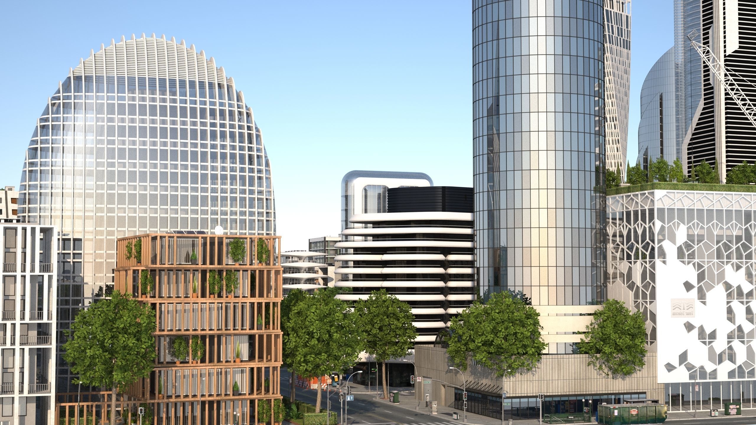 Park City 2 Low-poly 3D model_12