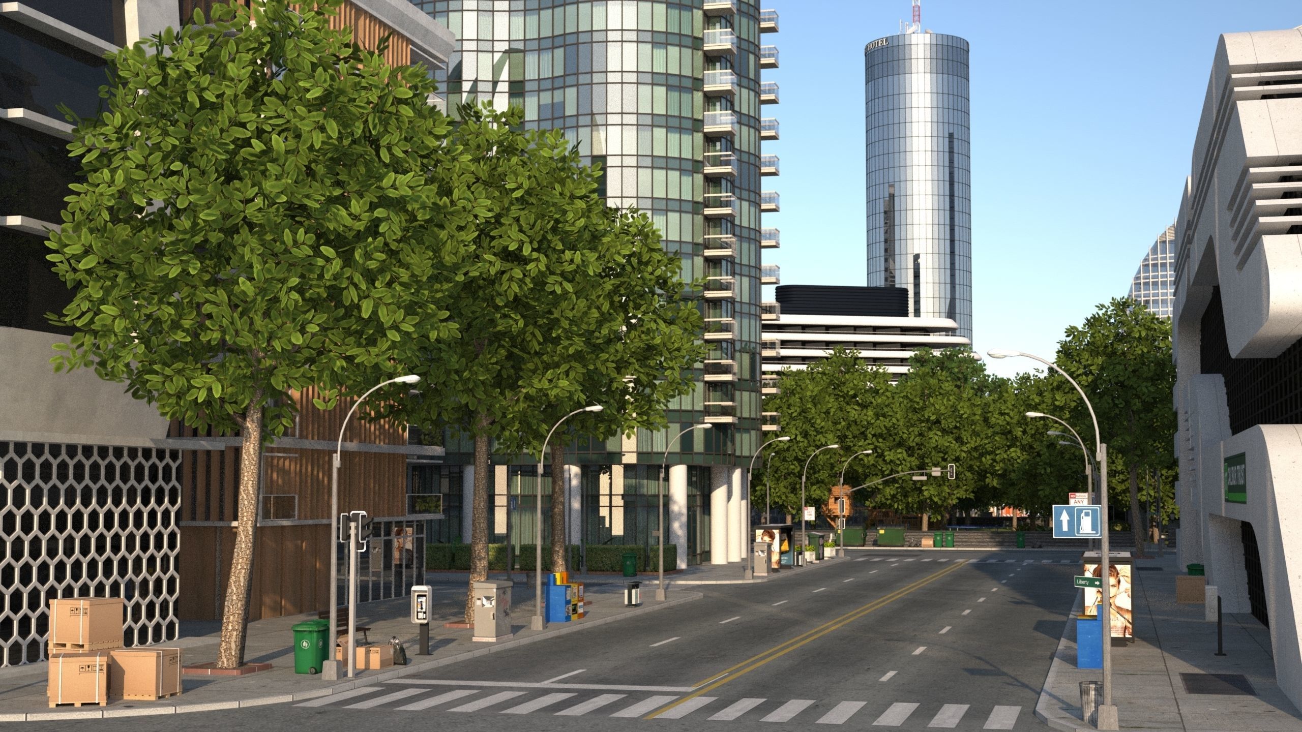 Park City 2 Low-poly 3D model_23