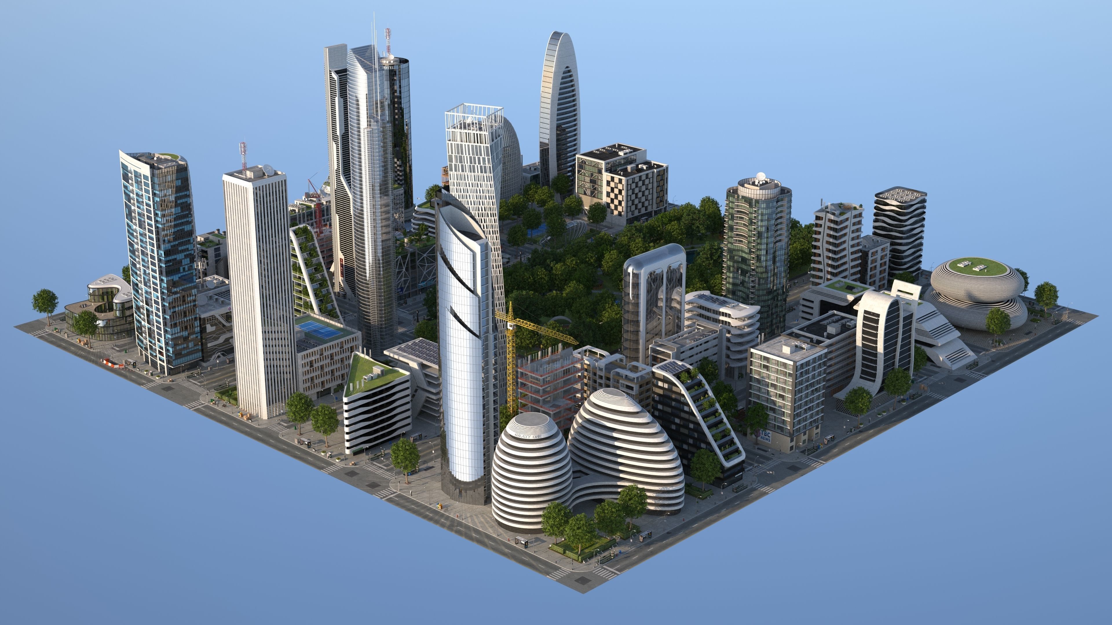 Park City 2 Low-poly 3D model_19