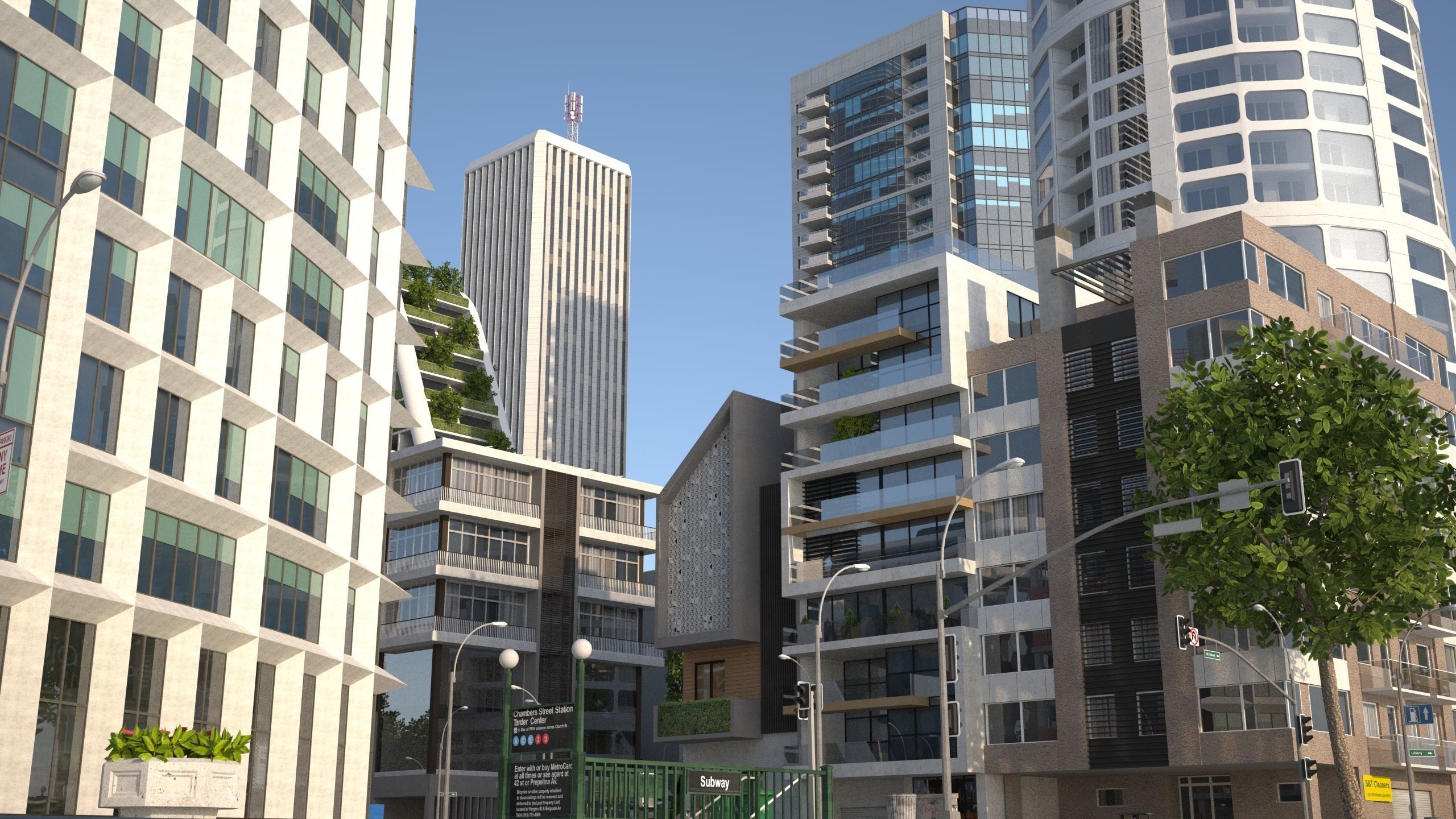 Park City 2 Low-poly 3D model_2