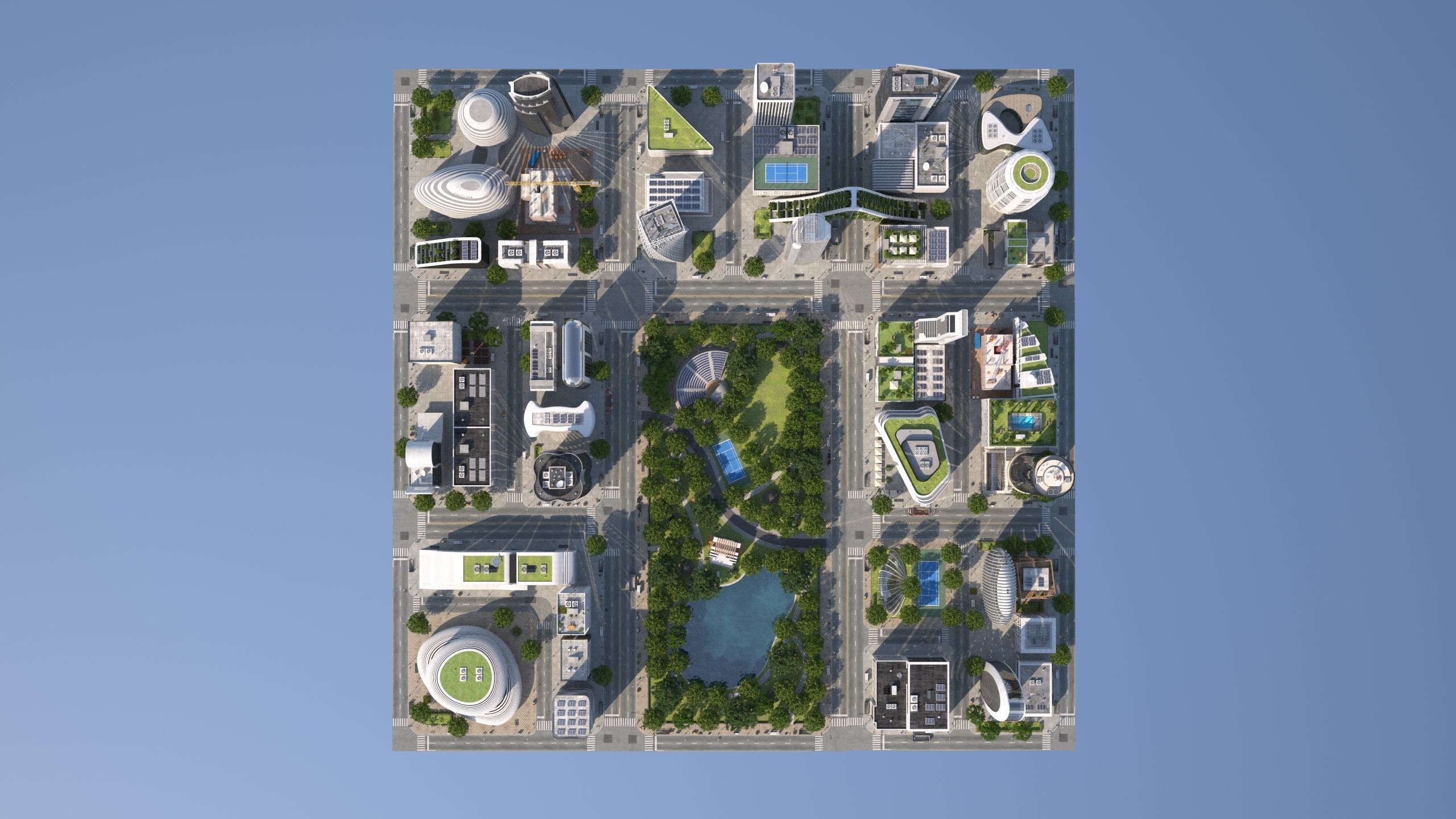 Park City 2 Low-poly 3D model_28