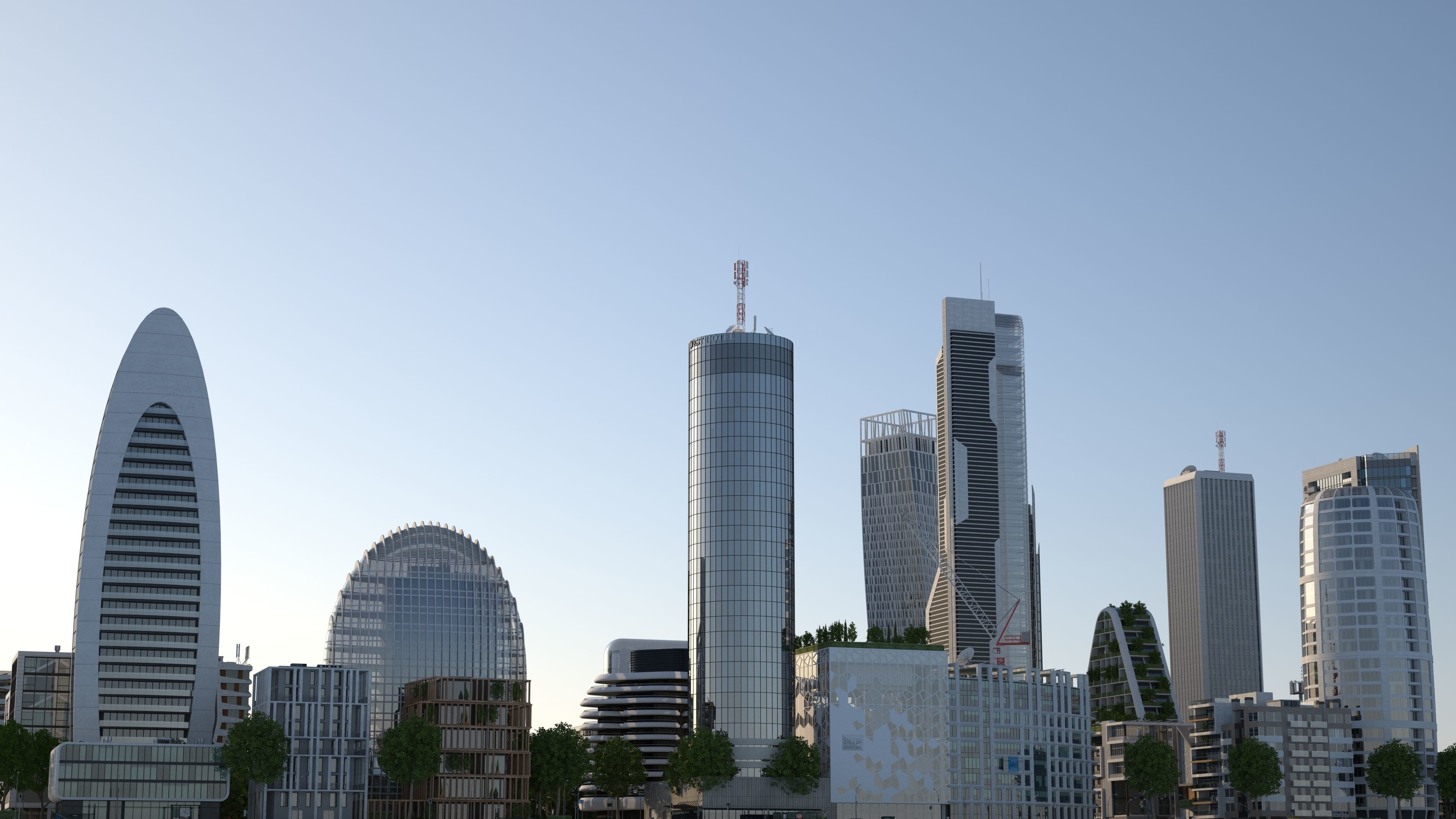 Park City 2 Low-poly 3D model_16