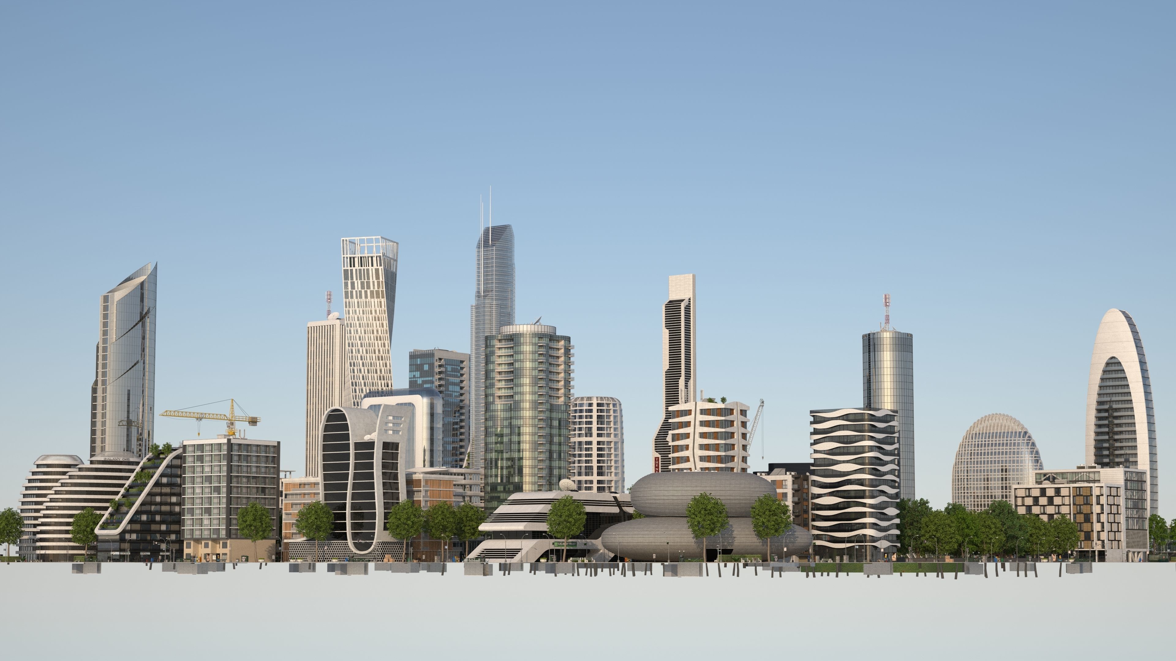 Park City 2 Low-poly 3D model_26