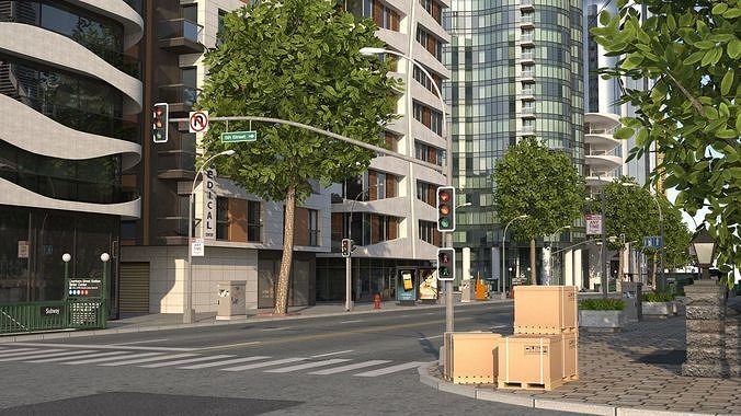 Park City 2 Low-poly 3D model