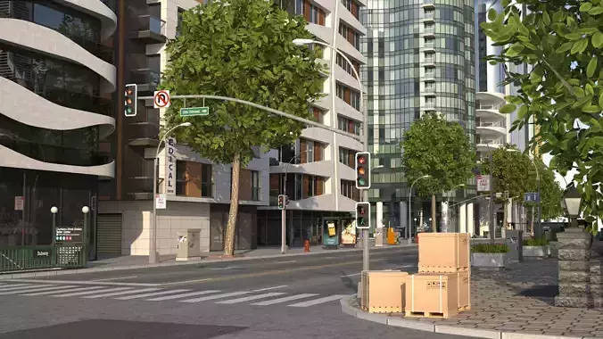 Park City 2 Low-poly 3D model