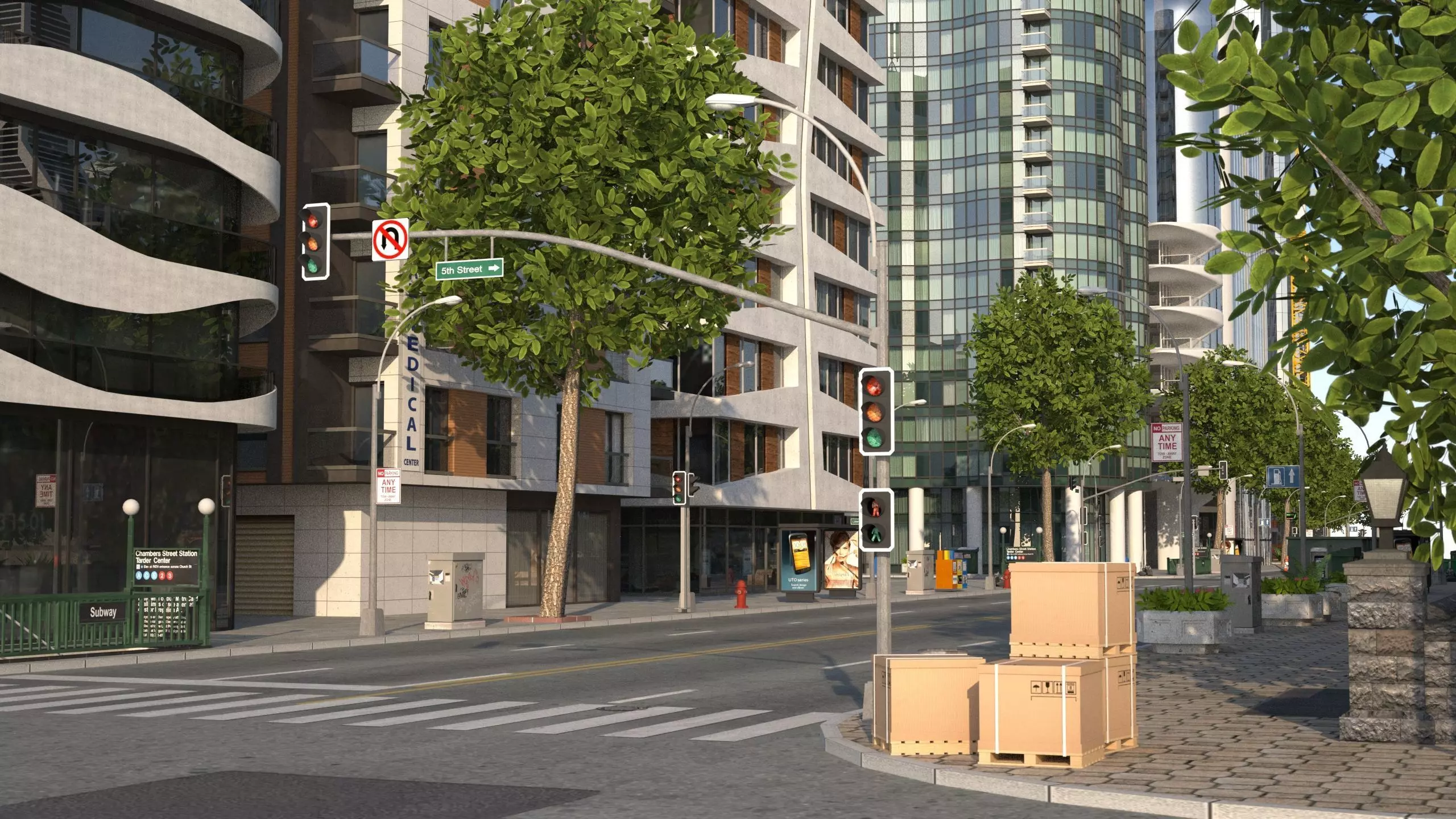 Park City 2 Low-poly 3D model_0