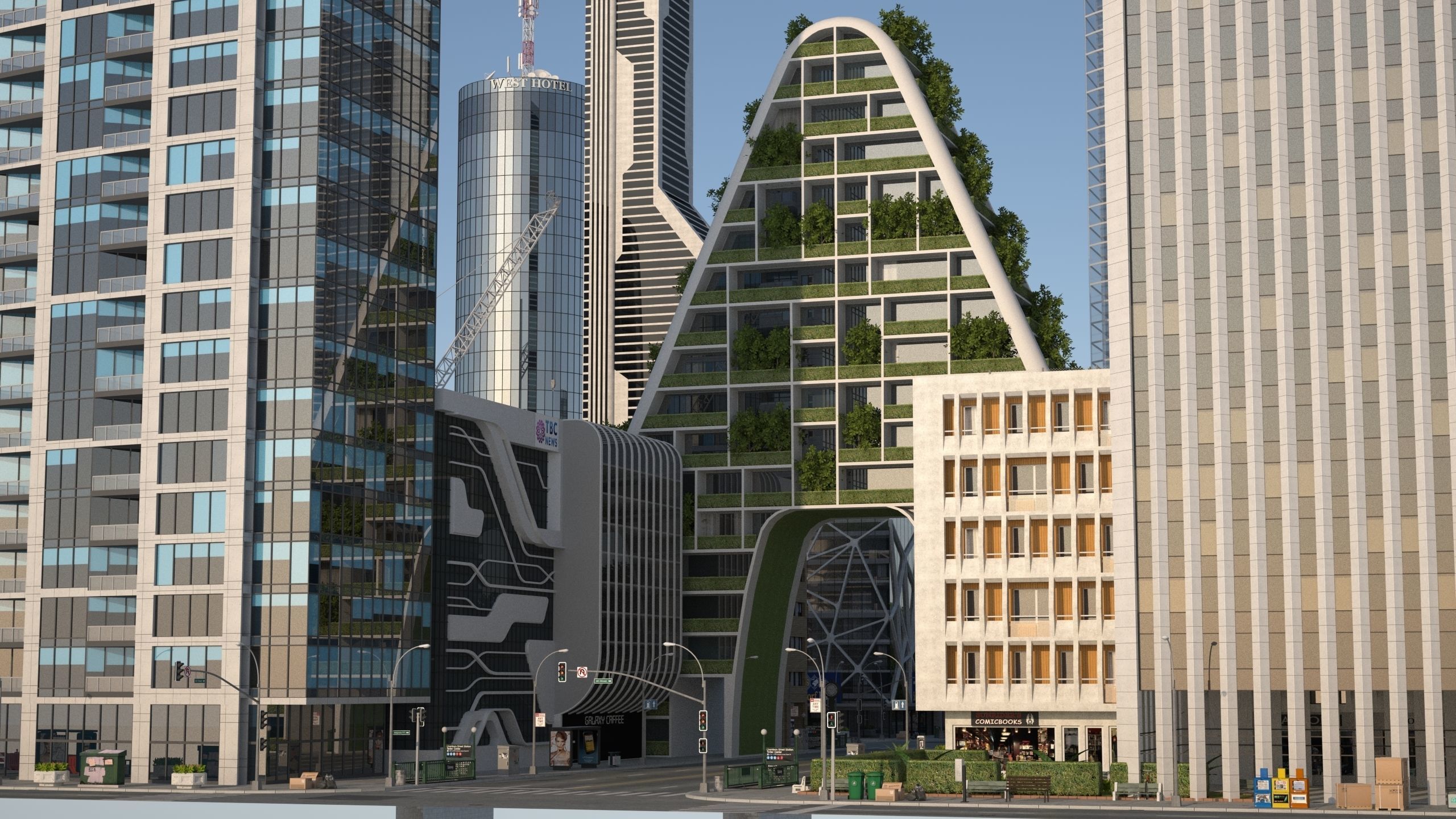 Park City 2 Low-poly 3D model_18