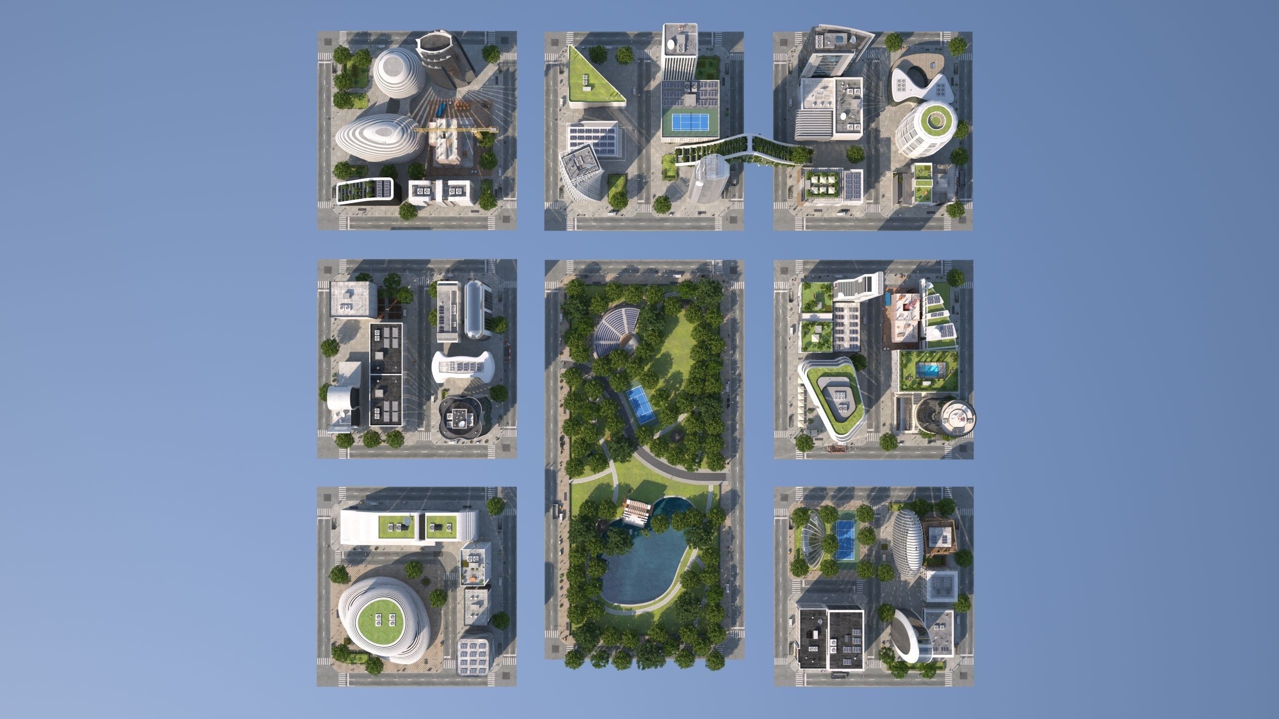 Park City 2 Low-poly 3D model_29