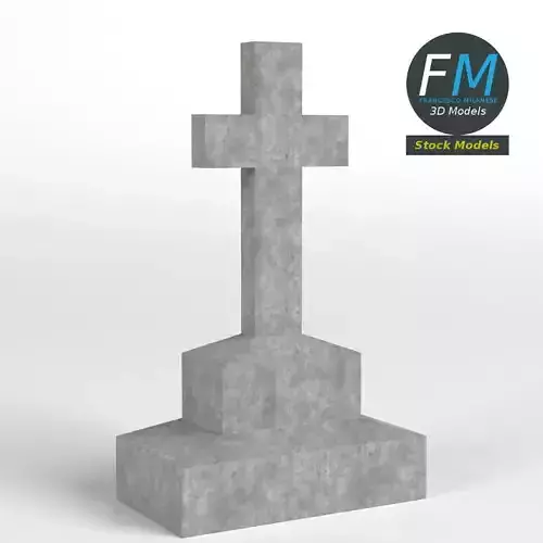 Tombstone 1 gravestone with cross on top