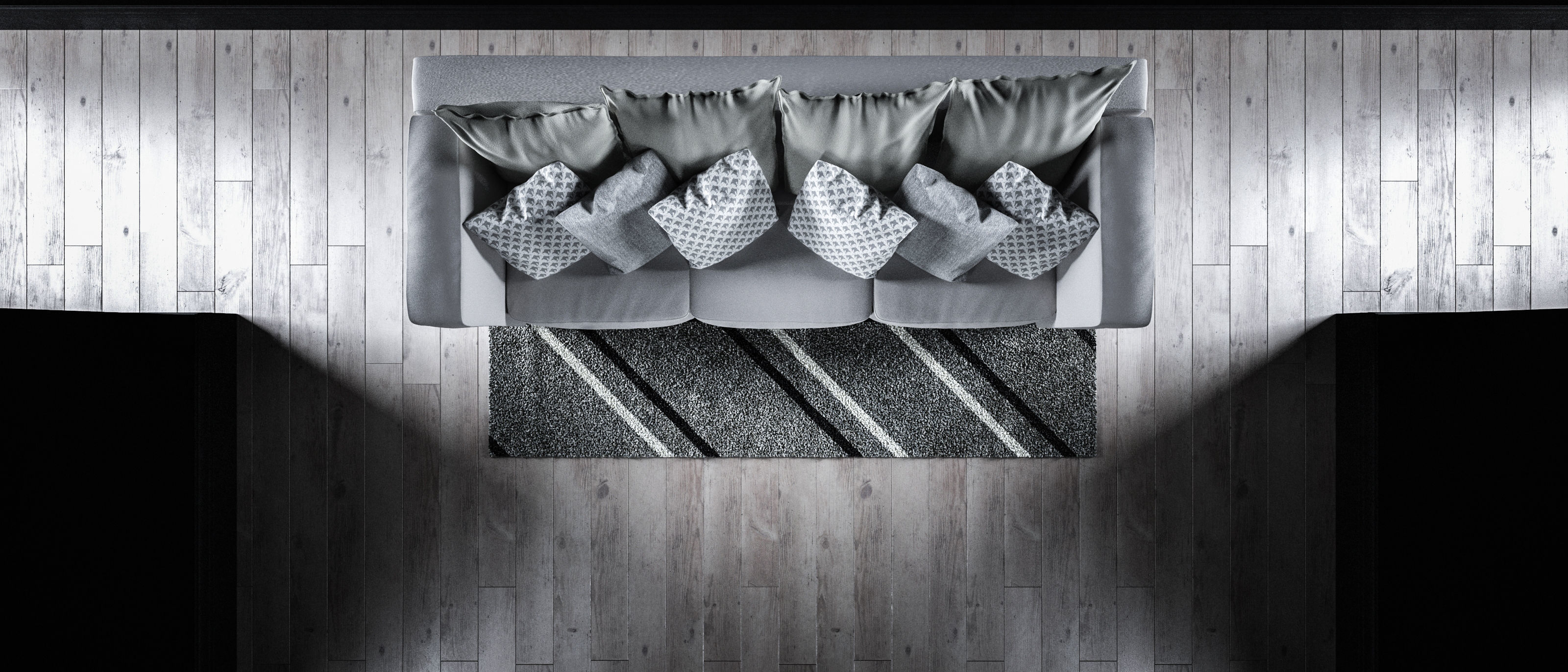 Sofa set - Interior Furniture 09 3D model_2