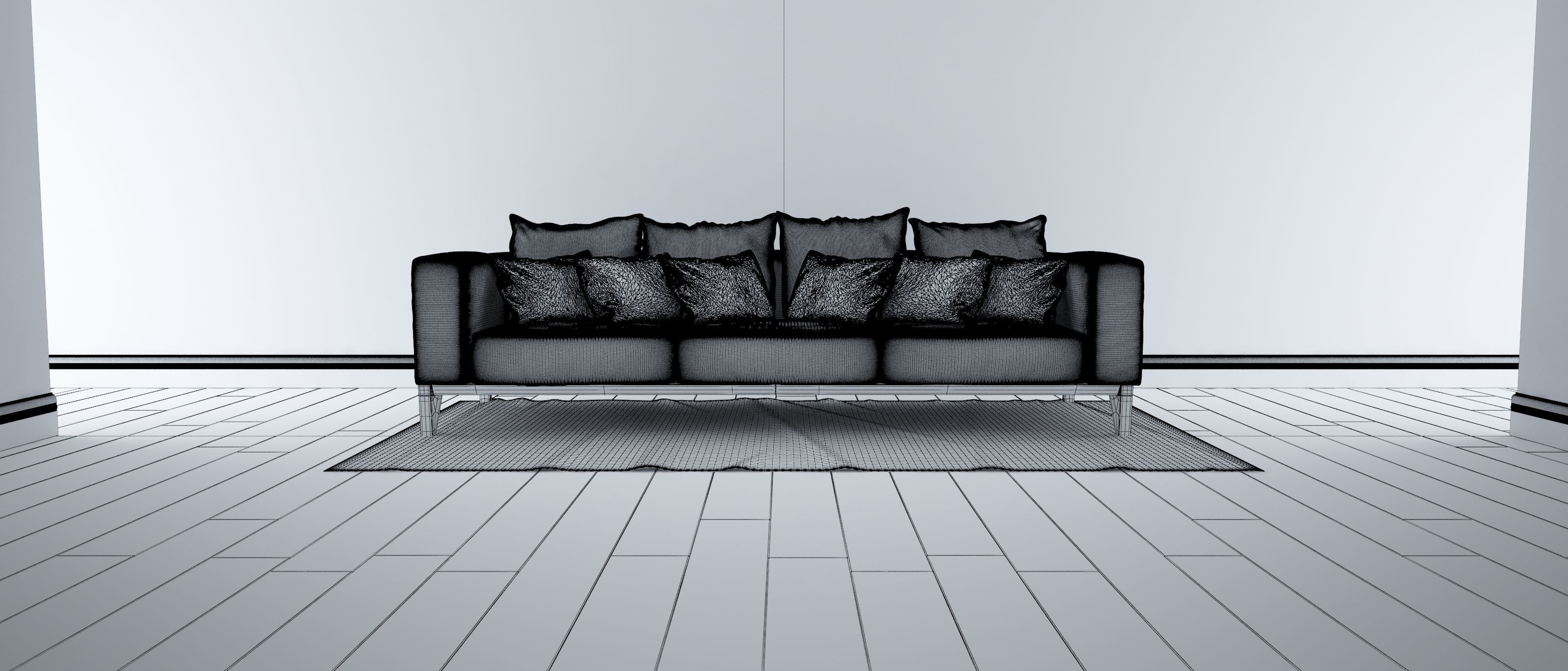 Sofa set - Interior Furniture 09 3D model_1