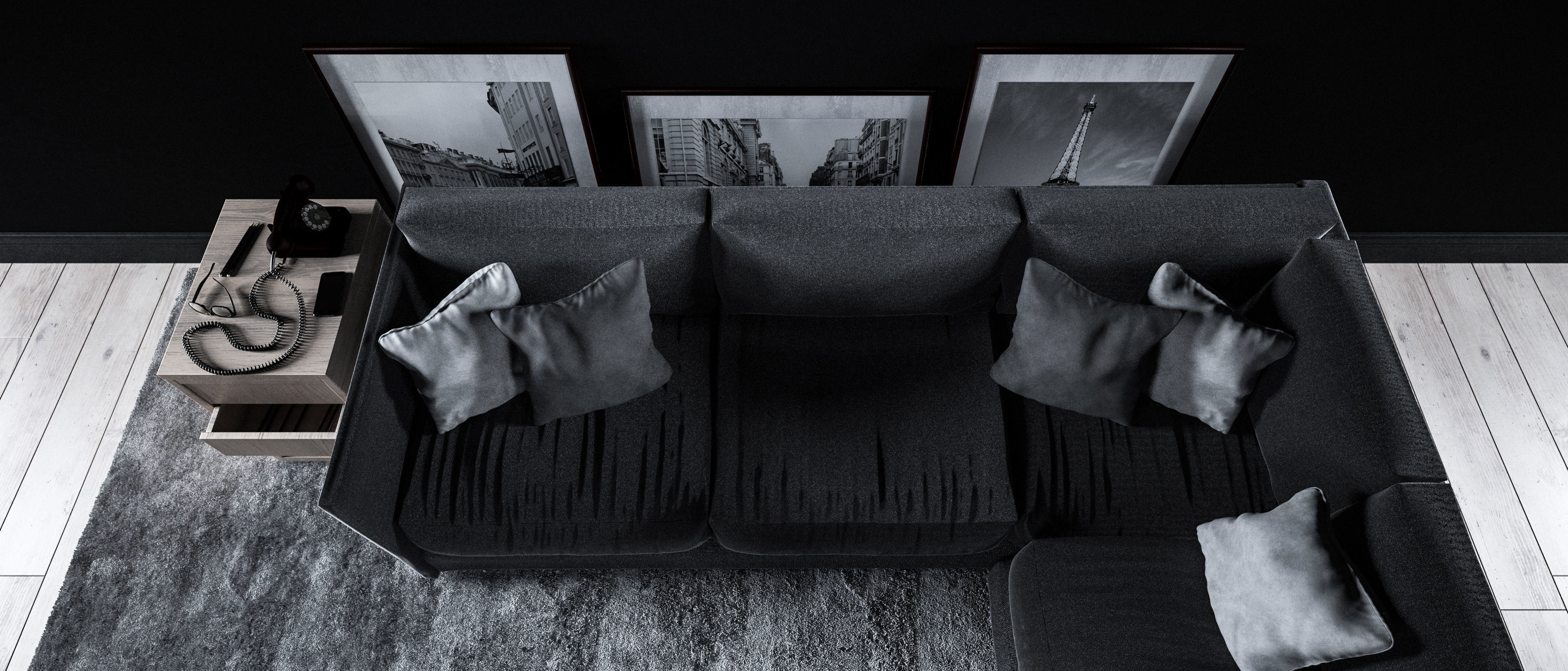 Sofa set - Interior Furniture 10 3D model_4