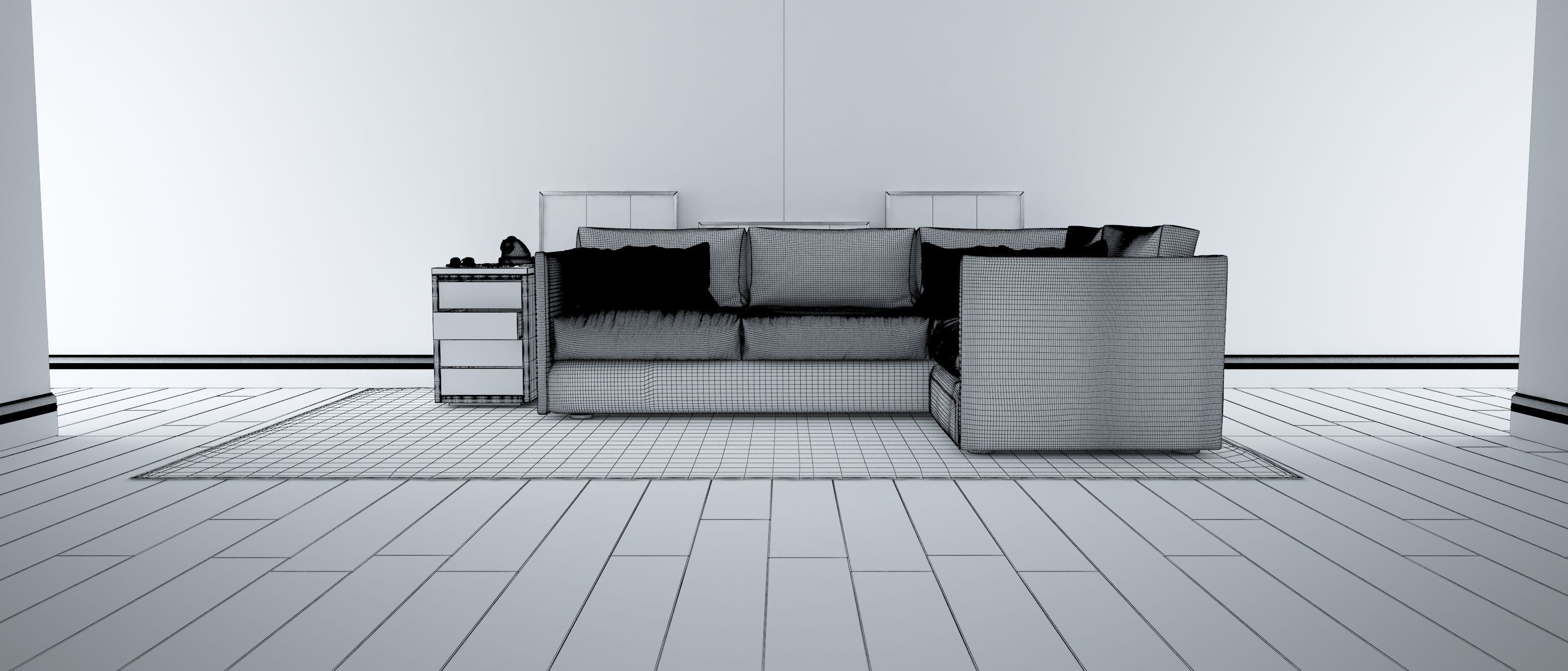 Sofa set - Interior Furniture 10 3D model_3