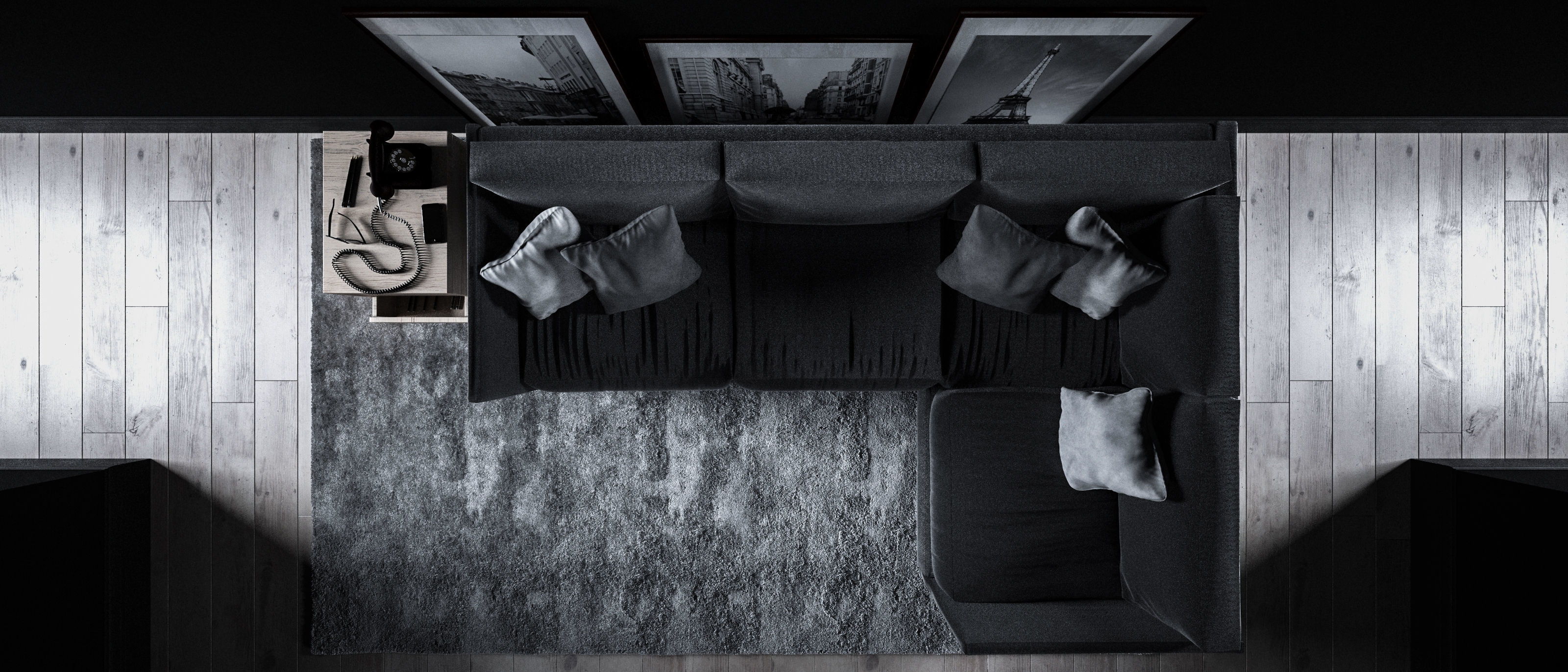 Sofa set - Interior Furniture 10 3D model_6