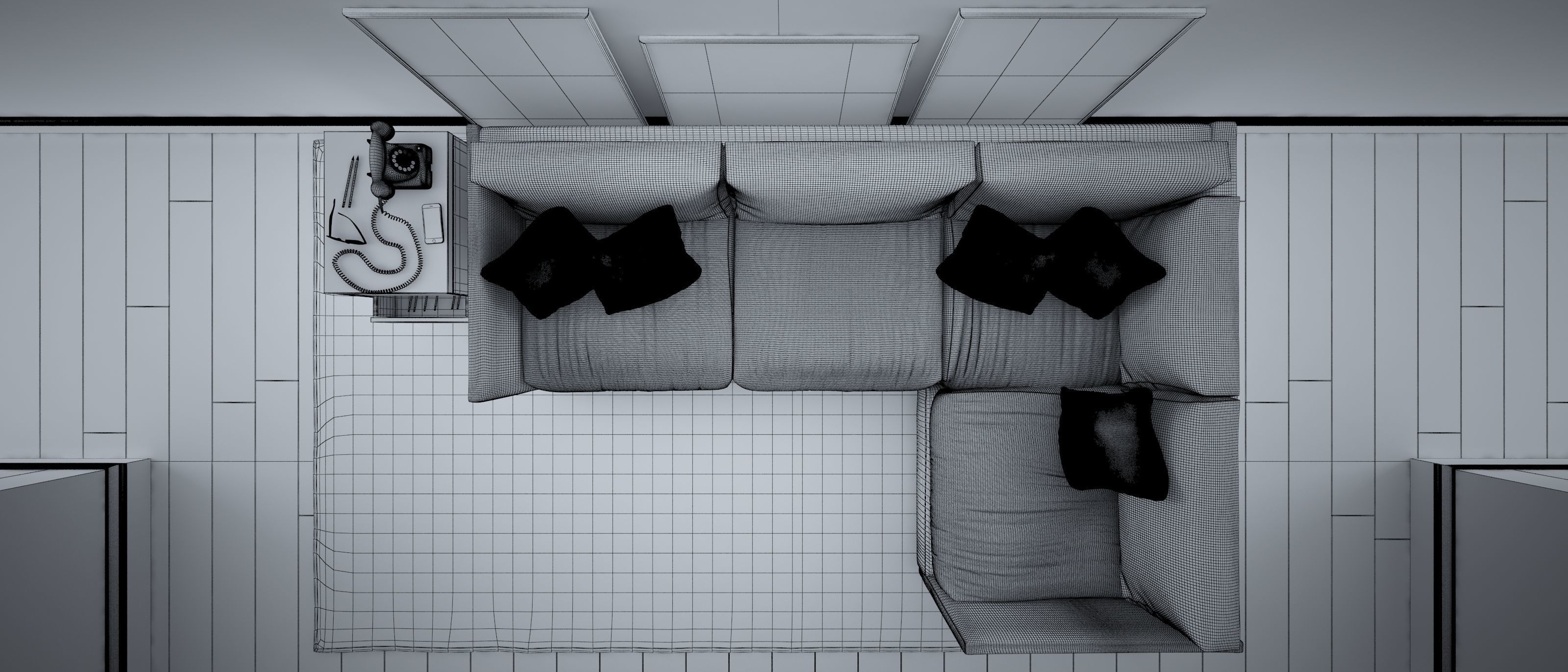 Sofa set - Interior Furniture 10 3D model_7