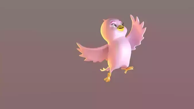 Cartoon Pink Bird