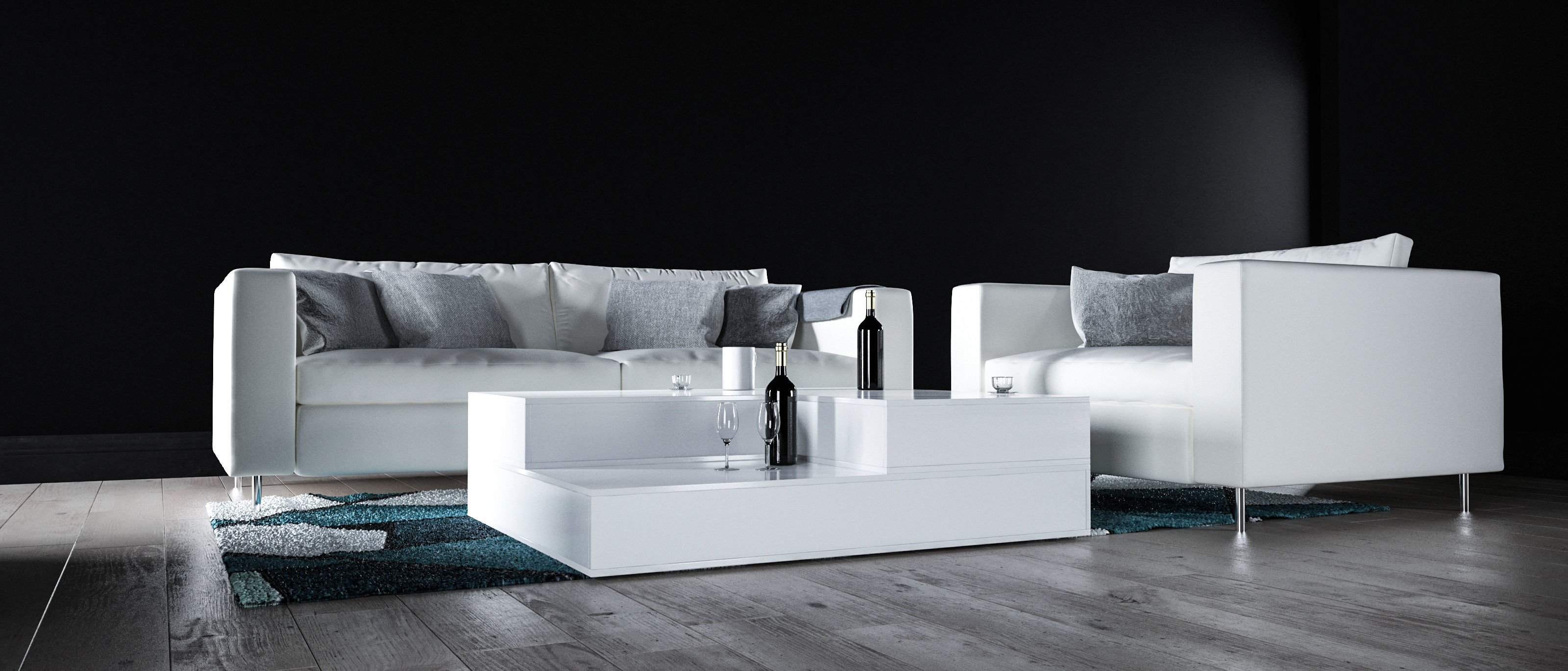 Sofa sets - Interior Furniture 3D Model Collection_23