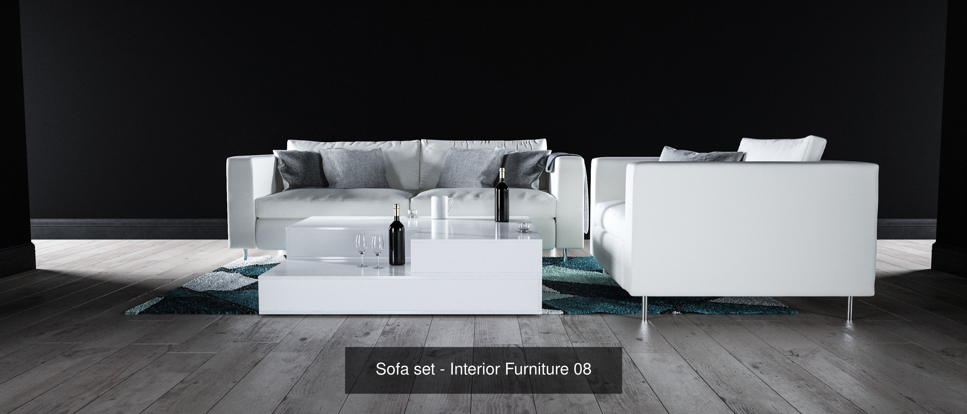 Sofa sets - Interior Furniture 3D Model Collection_22