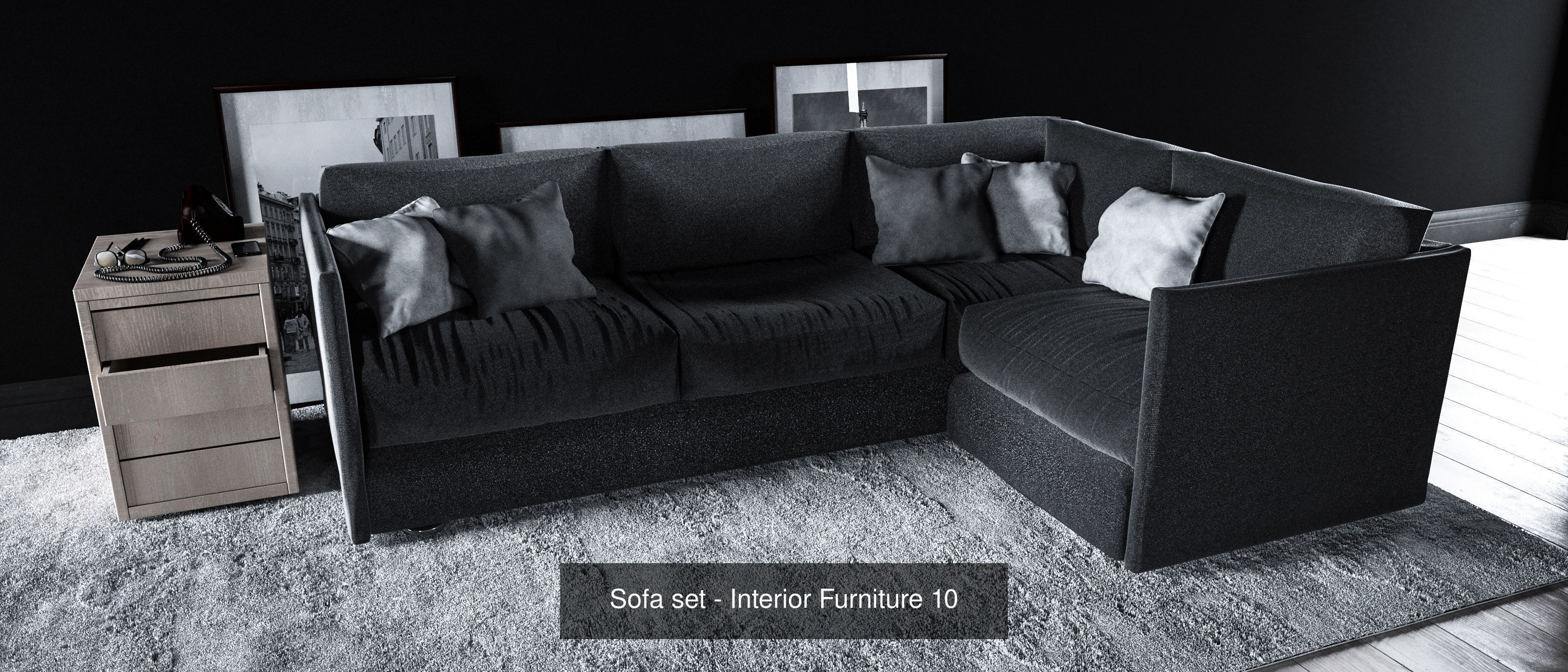 Sofa sets - Interior Furniture 3D Model Collection_28