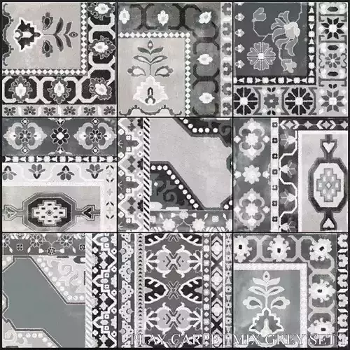 ABK Play Carpet Mix Grey Set 1 3D model