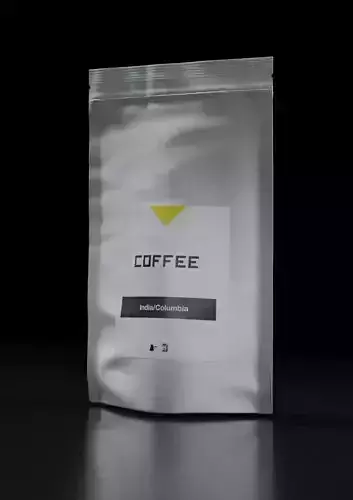 Coffee bag pack with filter valve Small package with label