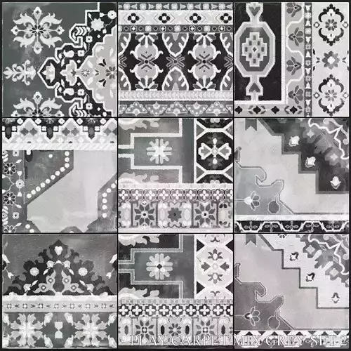 ABK Play Carpet Mix Grey Set 2 3D model