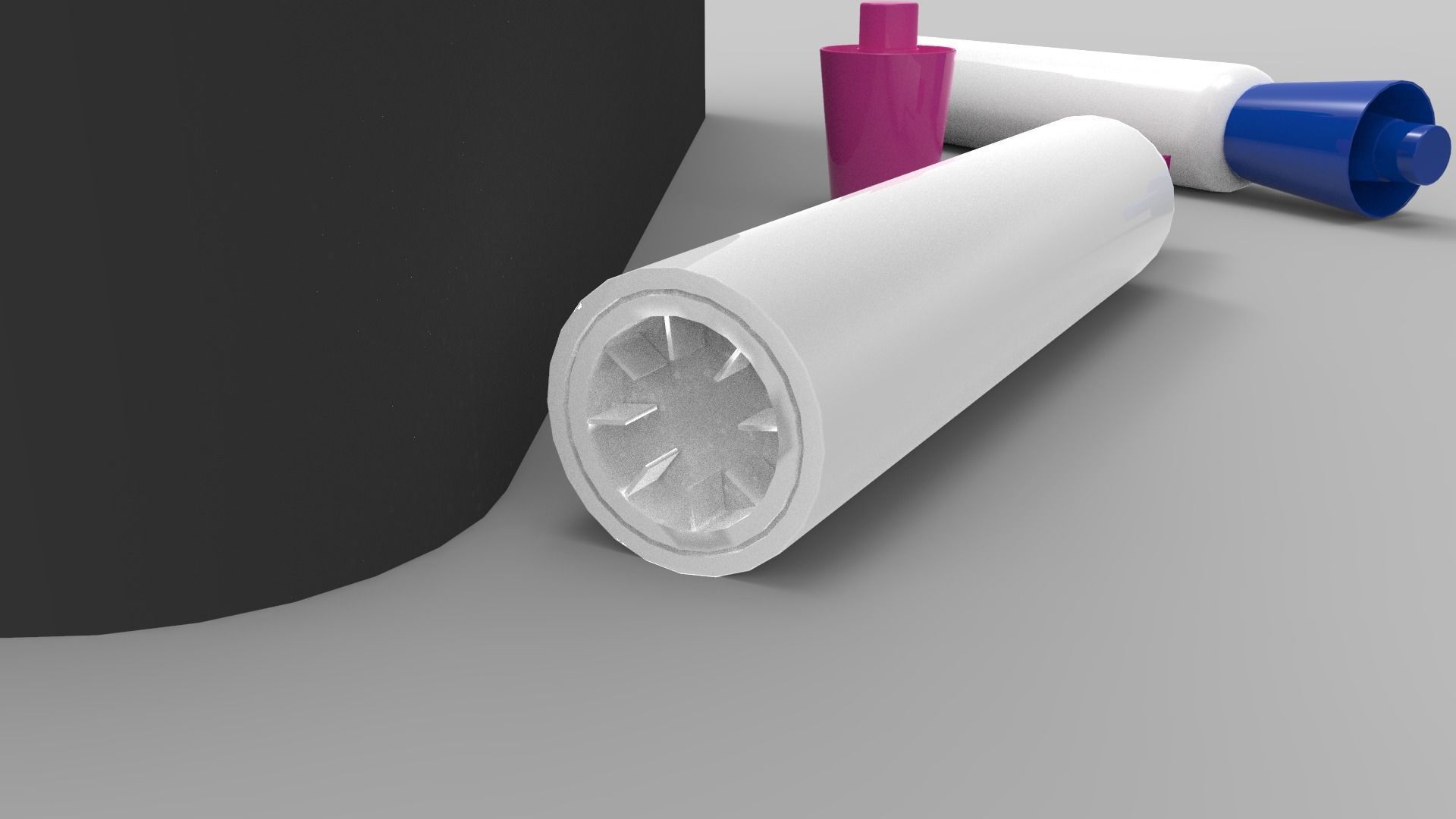 Markers and Eraser 3D model_10