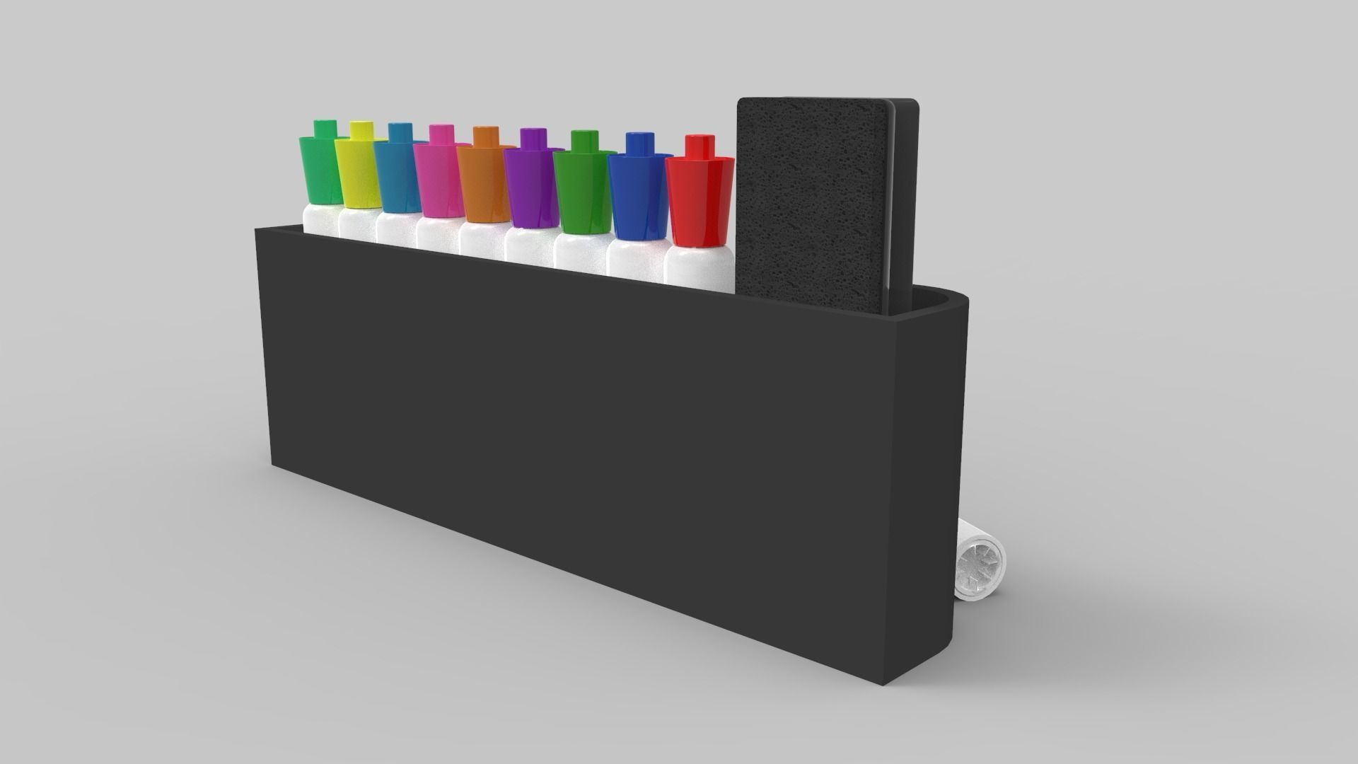 Markers and Eraser 3D model_5