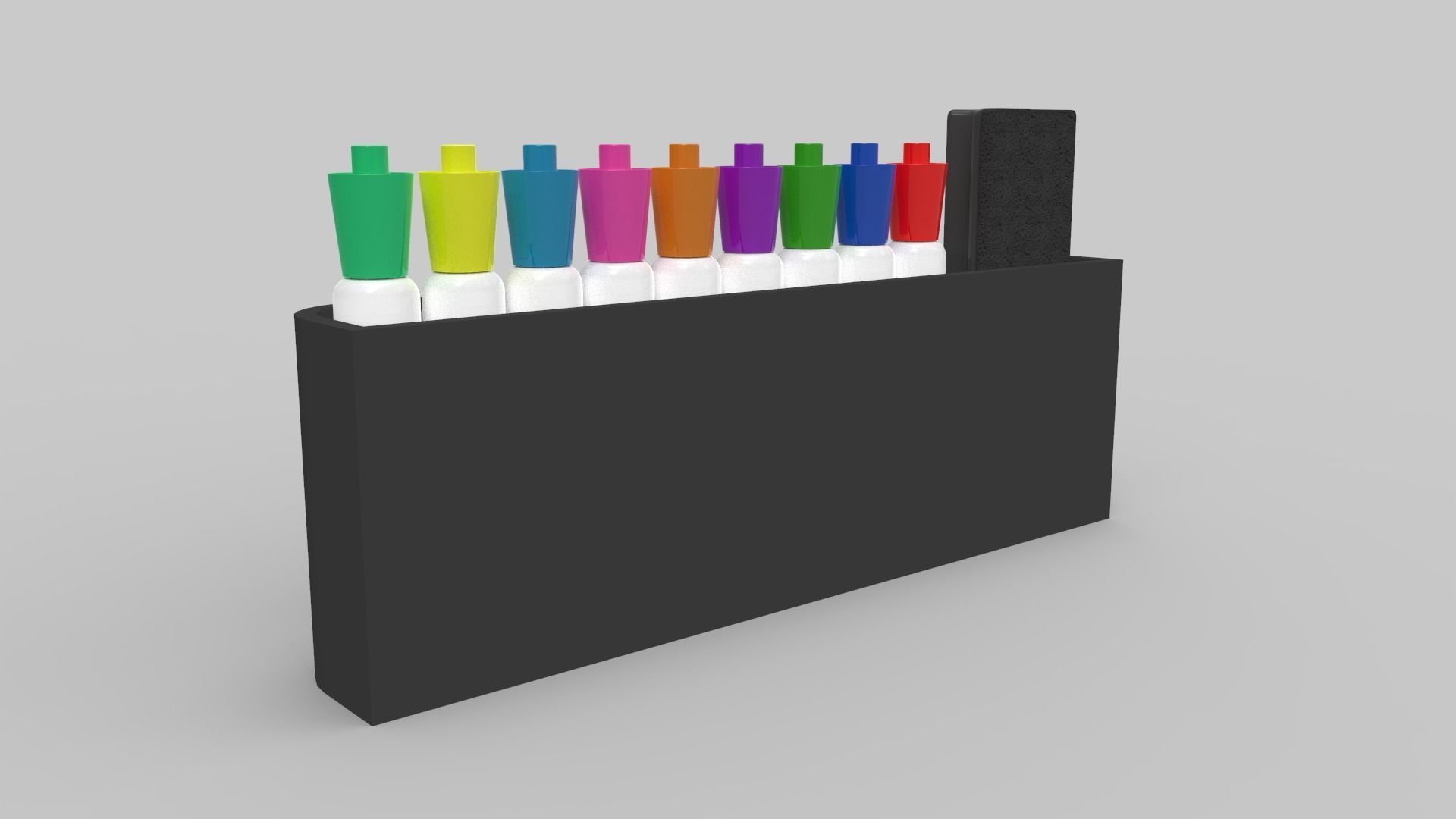 Markers and Eraser 3D model_4