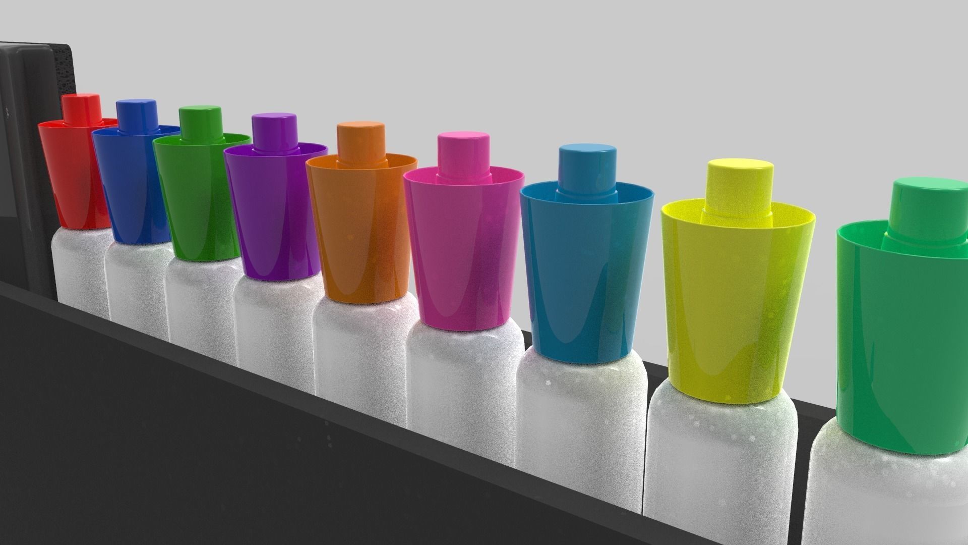 Markers and Eraser 3D model_7