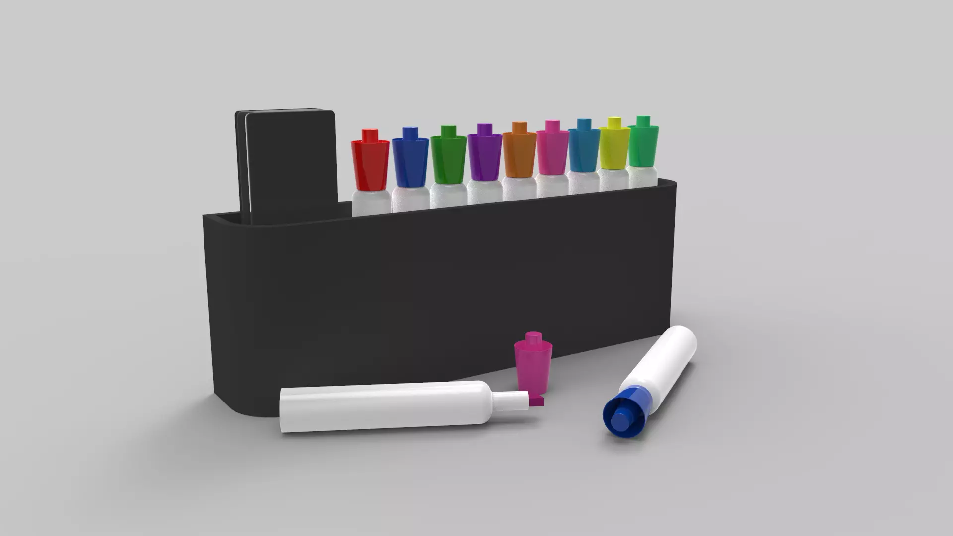 Markers and Eraser 3D model_0