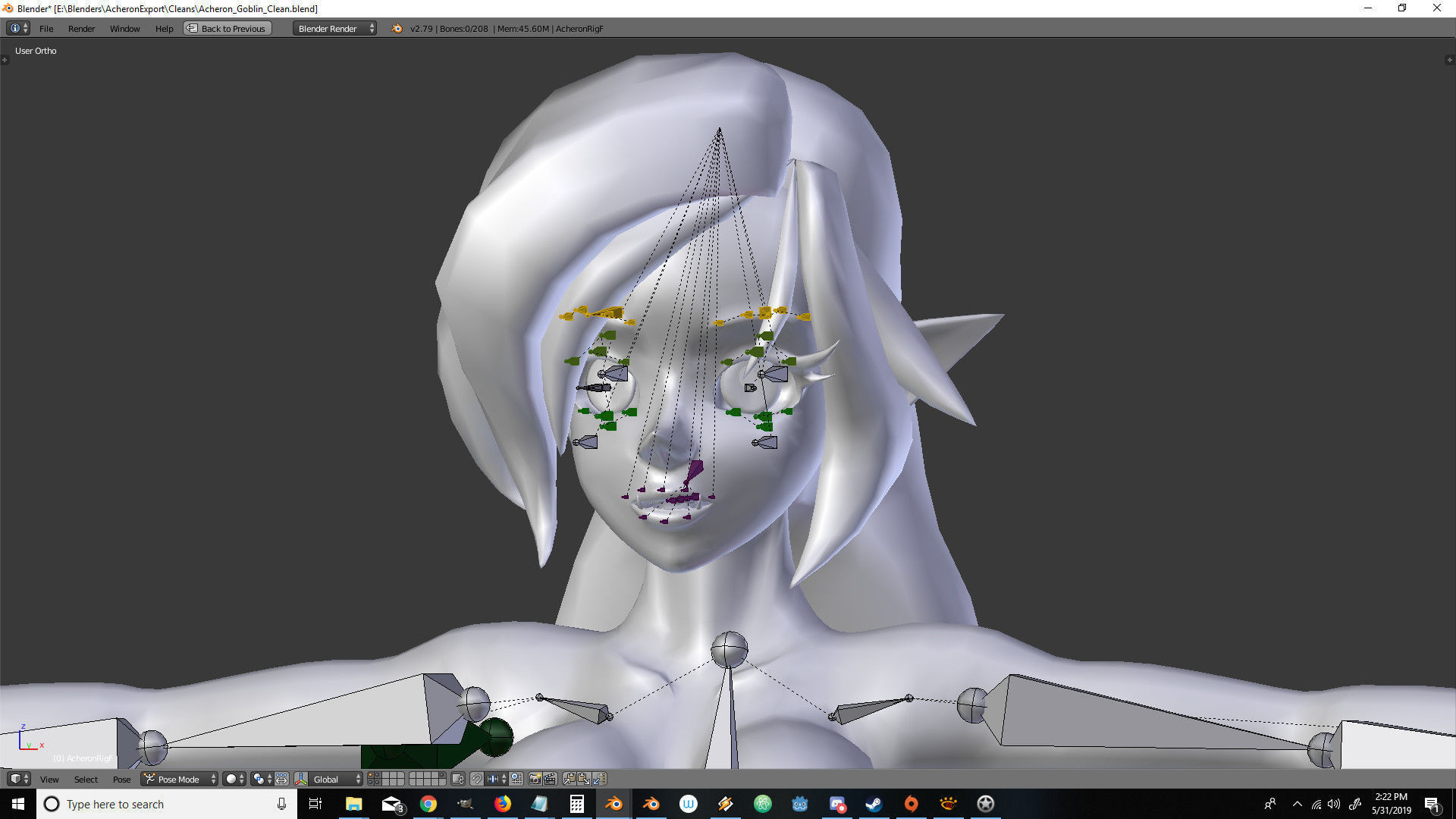 Acheron Goblin Clean Low-poly 3D model_19