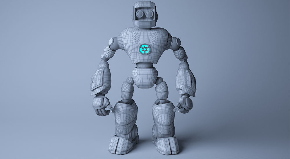 Space Robot 2 3D model_11