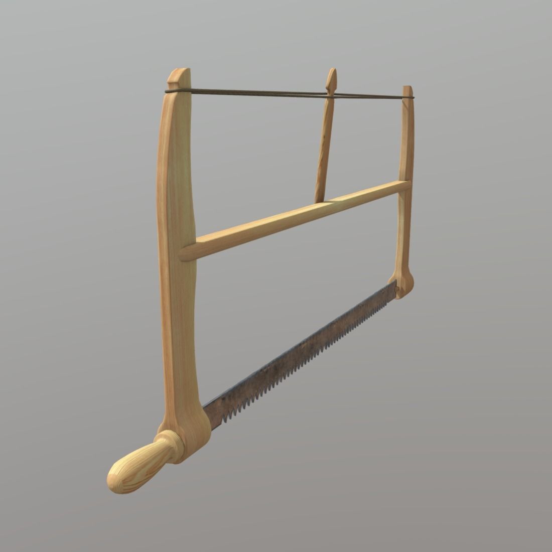 Frame Saw Low-poly 3D model_4