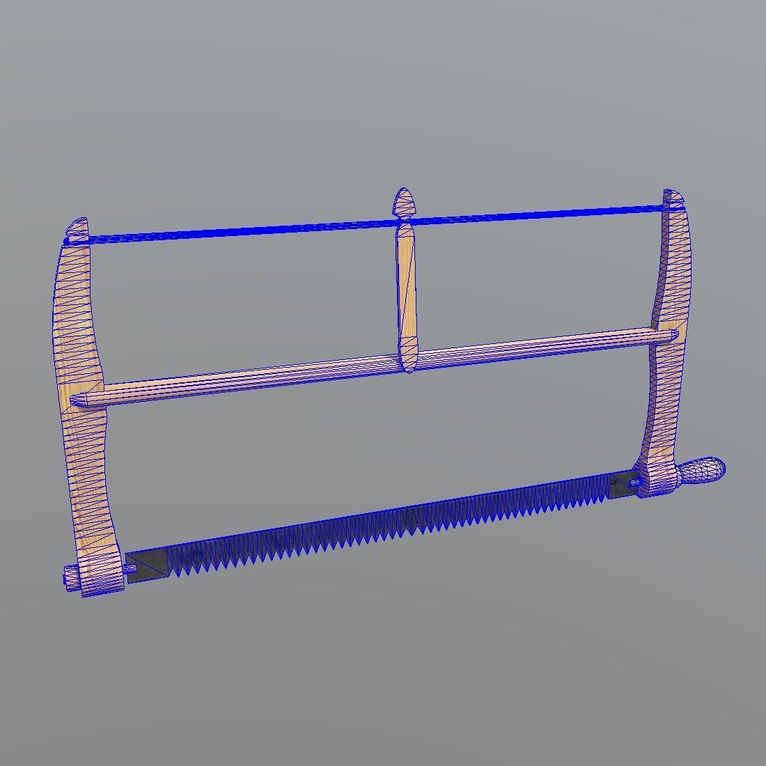 Frame Saw Low-poly 3D model_1