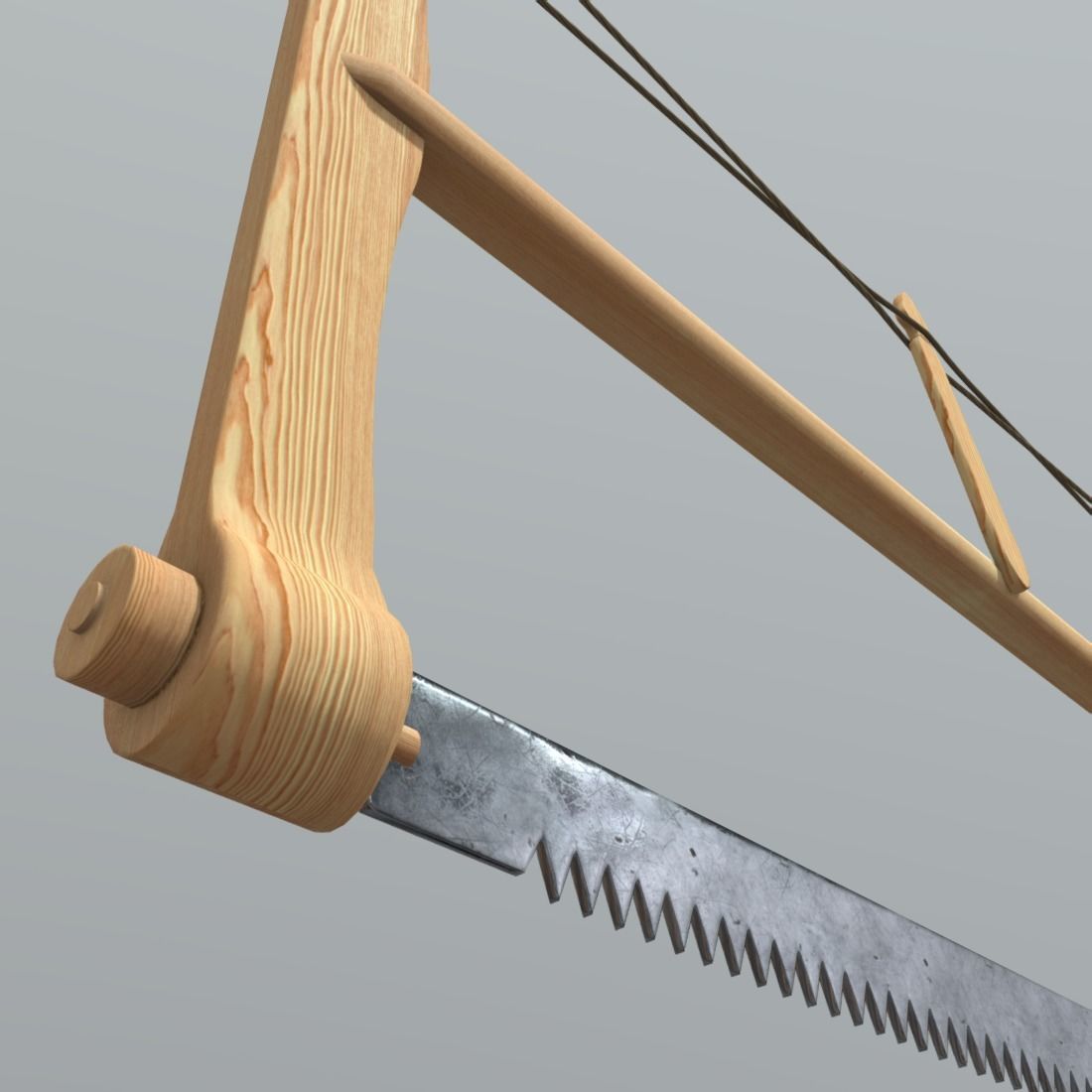 Frame Saw Low-poly 3D model_8