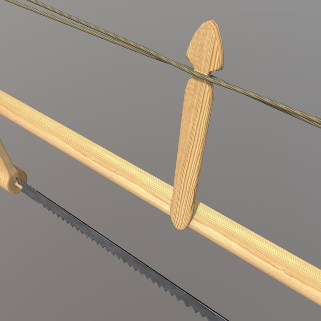 Frame Saw Low-poly 3D model_10