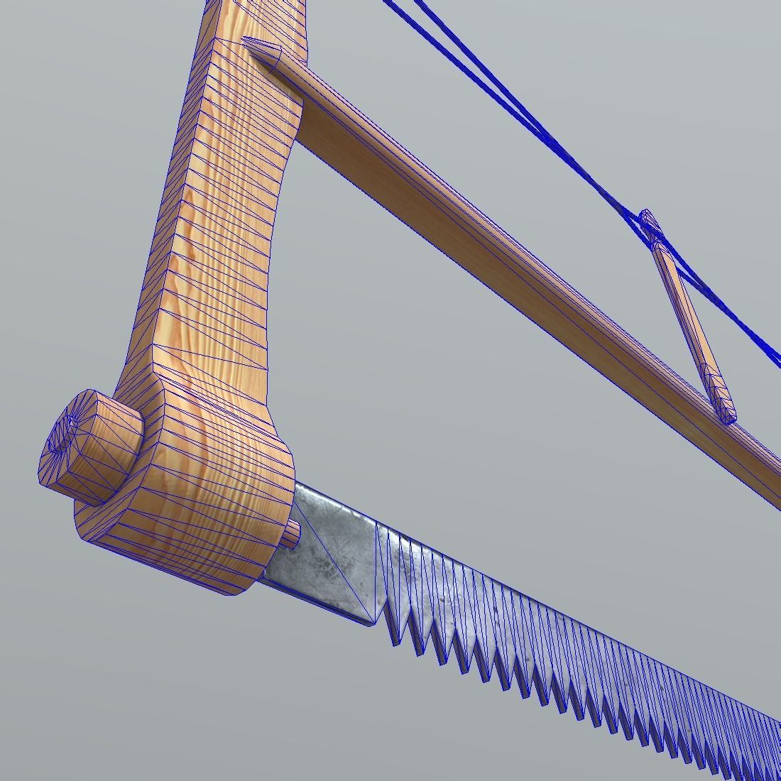 Frame Saw Low-poly 3D model_9
