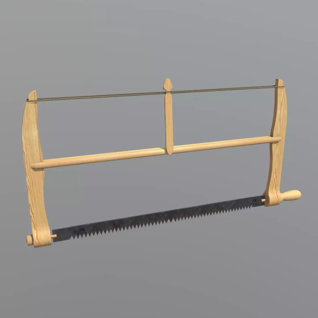 Frame Saw Low-poly 3D model_0