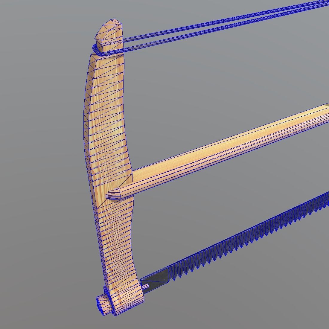 Frame Saw Low-poly 3D model_7
