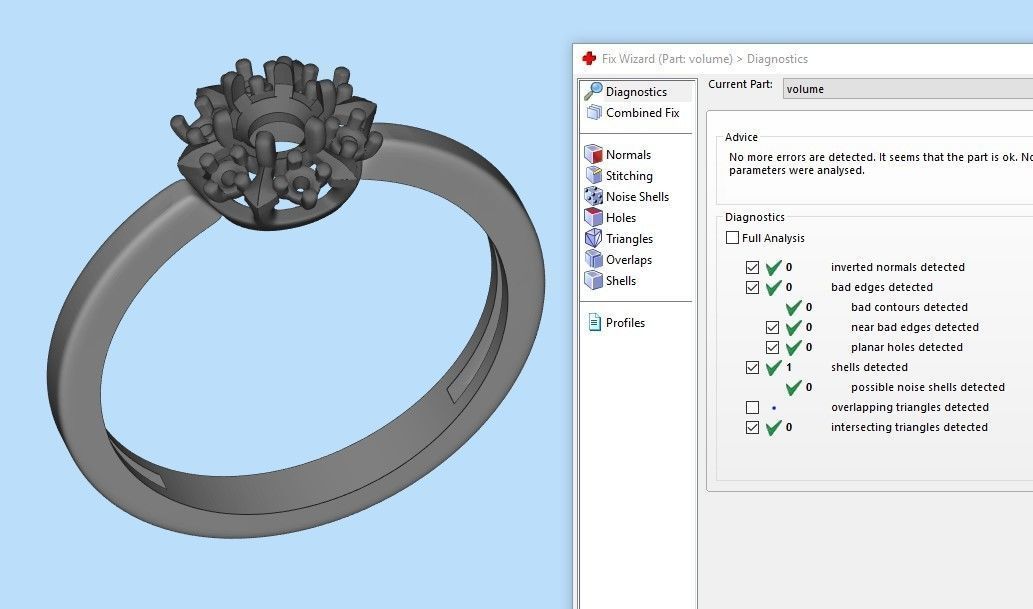 solitaire wedding engagement women ring with gems 3dm stl 3D print model_31