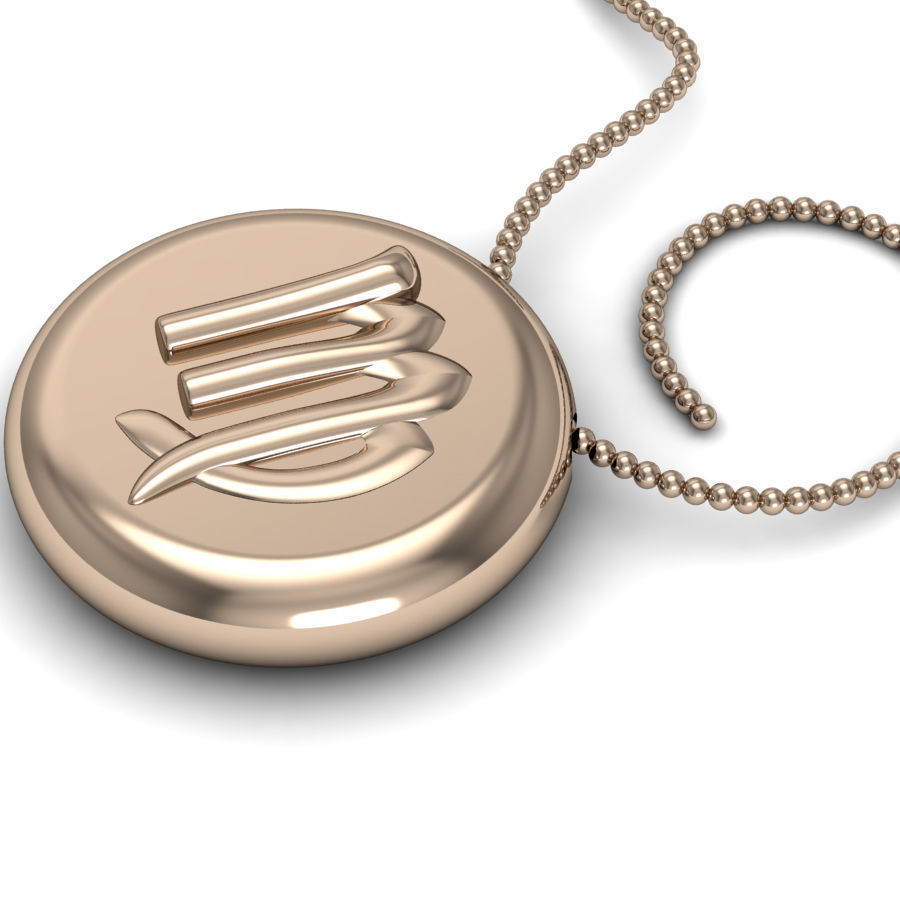 Virgo pendant 001 3d model 3D print model_4