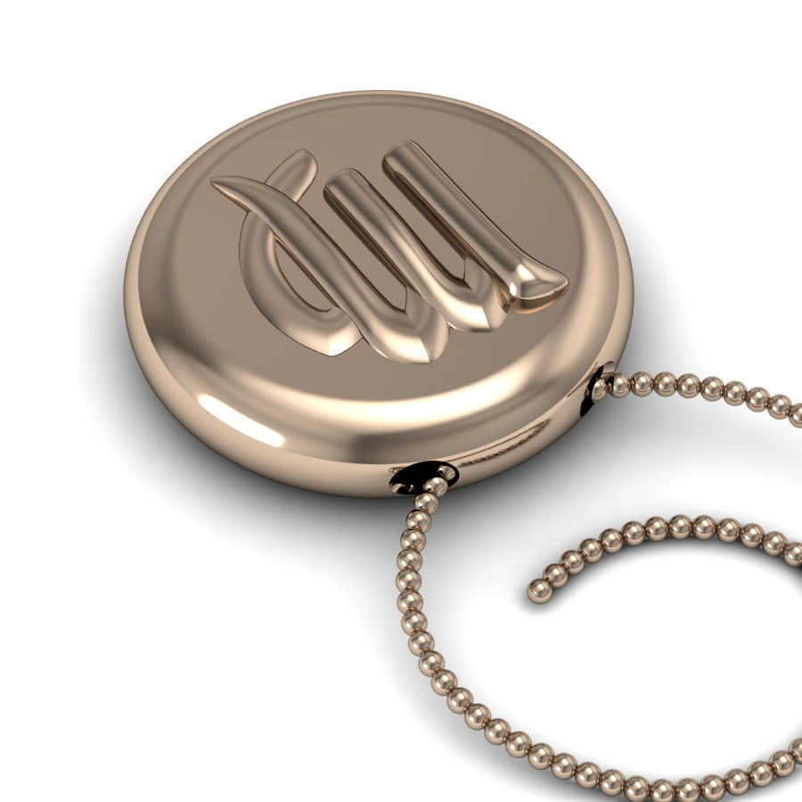 Virgo pendant 001 3d model 3D print model_6