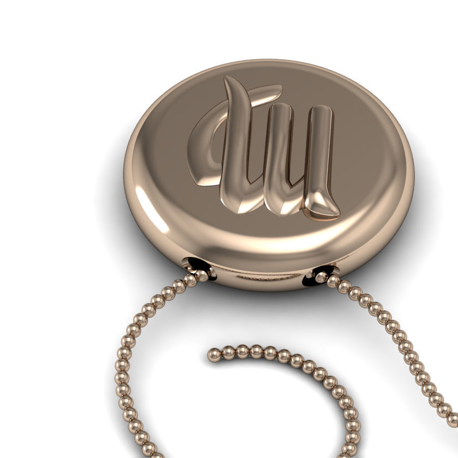 Virgo pendant 001 3d model 3D print model_7